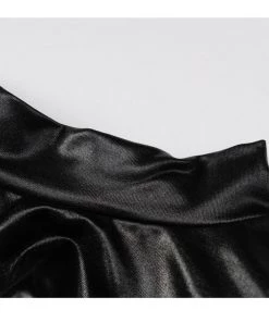 Own Saviour Black Faux Leather Mini Dress New In