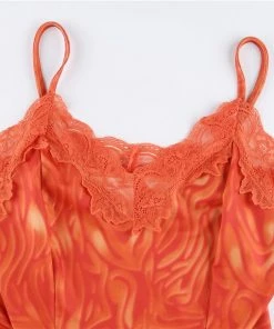 Own Saviour Orange Zebra Mini Dress