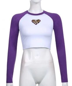 Own Saviour Colour Leopard Heart Raglan Cro