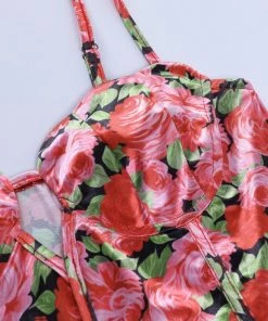 Own Saviour Floral Frill Cami Corset Crop