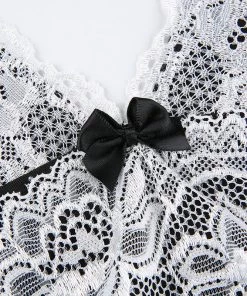 Own Saviour Dresses + Sets B+W Lace Trim Mini Dress