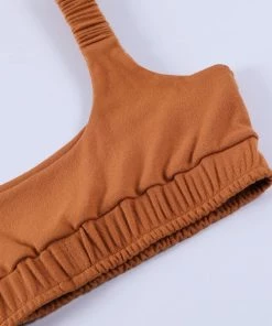 Own Saviour Tees + Tops Ruched Strap Vest Crop