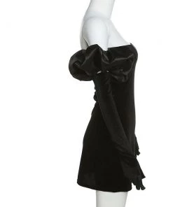 Own Saviour New In Puff Sleeve Gloved Mini Dress