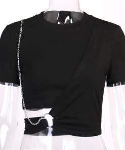 Own Saviour Cut Out Chain Ring Crop