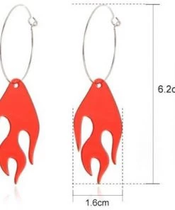 Own Saviour New In Flame Drop Mini Hoop Earrings