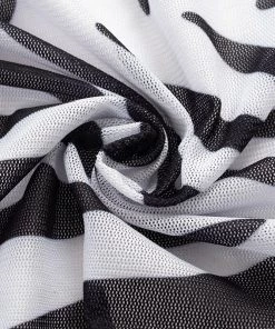 Own Saviour Zebra Sheer Sleeve Bra Crop Tees + Tops