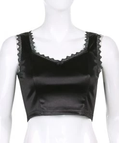 Own Saviour Lace Satin Crop