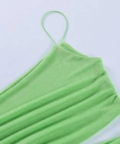 Own Saviour Neon One Shoulder Cut Out Crop