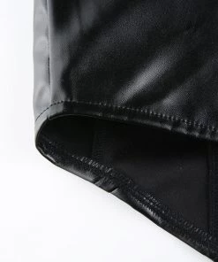 Own Saviour Faux Leather Corset Cami Tees + Tops