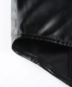 Own Saviour B/B/W Faux Leather Corset Cami