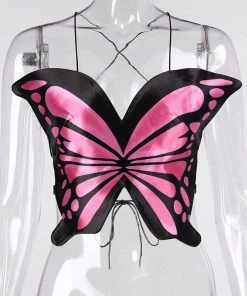 Own Saviour New In Butterfly Backless Crop