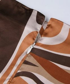 Own Saviour Brown Swirl Midi Skirt