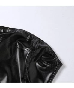 Own Saviour Dresses + Sets BLK Faux Leather Strapless Mini Dress