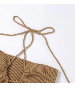 Own Saviour Knitted Cut Out Halter Crop New In