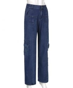 Own Saviour New In Deep Dark Cargo Jeans