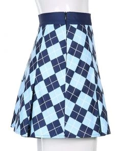 Own Saviour Pleat Diamond Argyle Mini Skirt