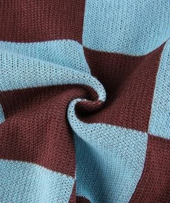 Own Saviour Checkerboard Knit Halter Dress Dresses + Sets