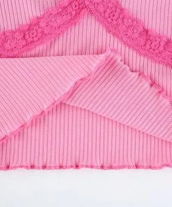 Own Saviour Neon Lace Frill Cami Crop New In