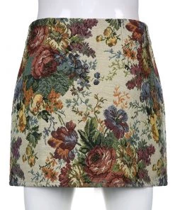 Own Saviour New In Vintage Look Floral Skirt