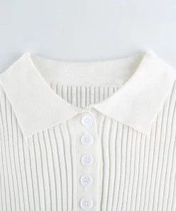 Own Saviour Tees + Tops Ribbed Button Crop