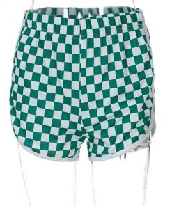 Own Saviour New In Green Checkerboard Shorts