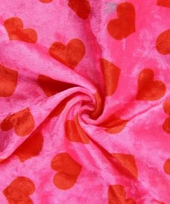 Own Saviour Pink Heart Velvet Mini Skirt