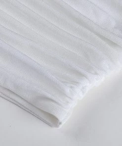 Own Saviour White One Shoulder Ruched Crop