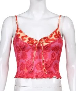 Own Saviour Rose Bow Cami Crop