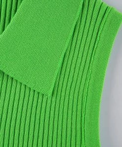 Own Saviour Neon Ribbed Knit Mini Dress