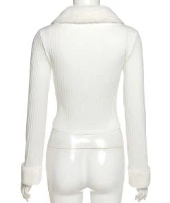 Own Saviour Tees + Tops Faux Fur Trim Cardi