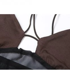 Own Saviour Brown Cross Strap Crop New In