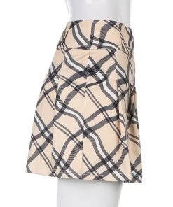 Own Saviour Skirts Plaid Wave Pleat Skirt