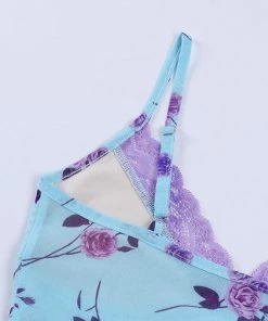 Own Saviour Pink Blue Rose Cami Crop