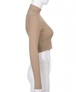 Own Saviour Turtleneck Crop Top Tees + Tops