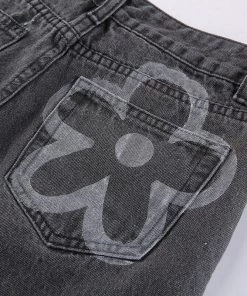 Own Saviour Grey Flower Power Jeans