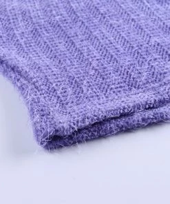 Own Saviour Purple Butterfly Knit Chain Crop