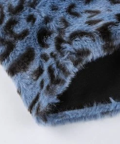 Own Saviour Tees + Tops Leopard Faux Fur Chain Crop