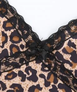 Own Saviour Tees + Tops Leopard Bow Cami Crop