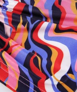 Own Saviour Bright Paisley Ruched Halter Crop