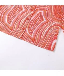 Own Saviour Orange Swirl Mesh Shirt New In