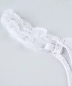 Own Saviour White Chunky Chain Strap Crop