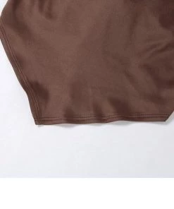 Own Saviour Brown Point Backless Top Tees + Tops