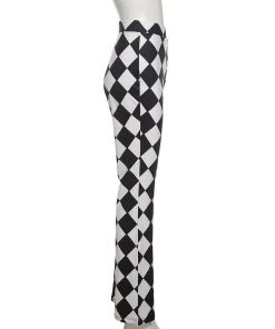 Own Saviour Diamond Check Flared Pants