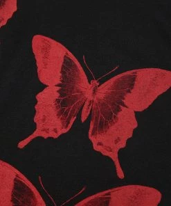 Own Saviour Black Butterfly Tank Crop New In