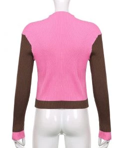 Own Saviour New In Pink Heart Ribbed Sweater