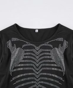 Own Saviour Rhinestone Ribs Crop