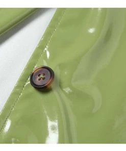 Own Saviour Faux Leather Feather Trim Jacket