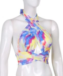 Own Saviour Tie Dye Halter Cross Crop