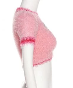 Own Saviour Fuzzy Cherry Knit Crop New In