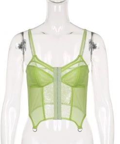 Own Saviour Neon Lace Corset Crop